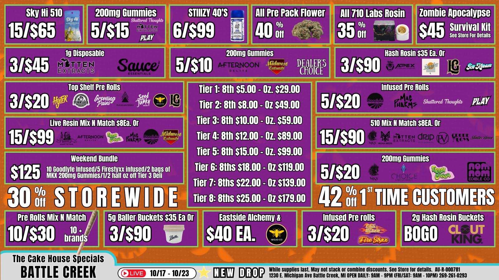 BC Spooky Deals! at The Cake House Battle Creek Weedmaps