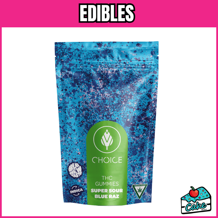 CHOICE 200MG GUMMIES - SUPER SOUR BLUE RAZ