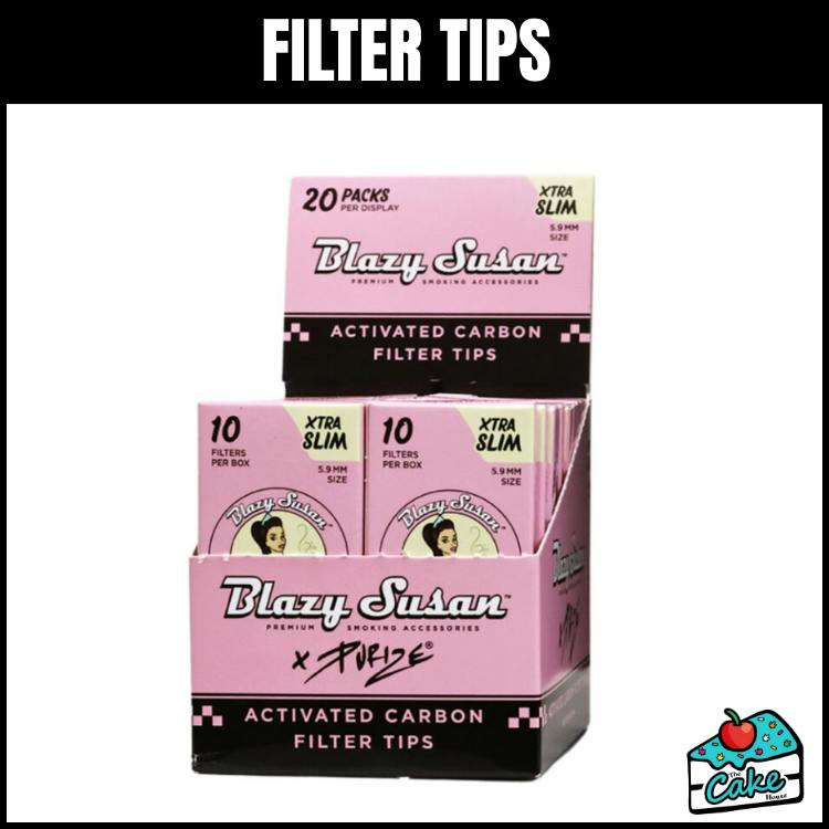 Blazy Susan X Purize Slim Activated Carbon Filter Tips 10pk