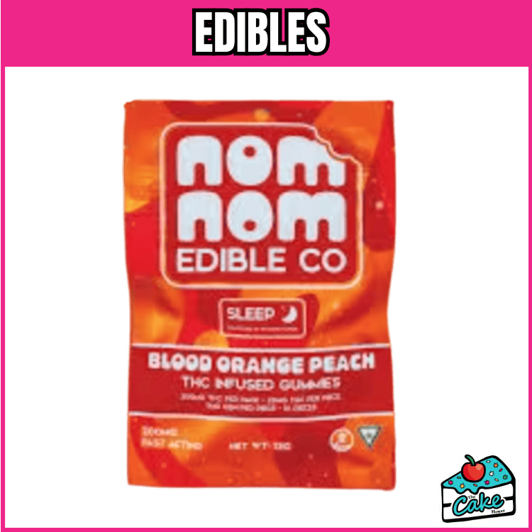 NOM NOM 200MG LIVE RESIN GUMMIES 10 PACK- BLOOD ORANGE PEACH SLEEP