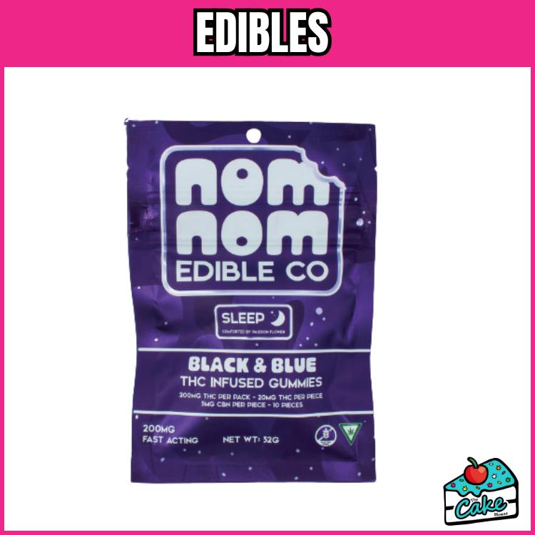 NOM NOM 200MG LIVE RESIN GUMMIES - BLACK & BLUE SLEEP