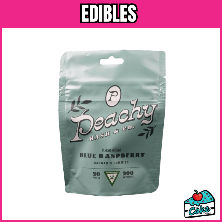 PEACHY 200MG LIVE ROSIN GUMMIES - BLUE RASPBERRY