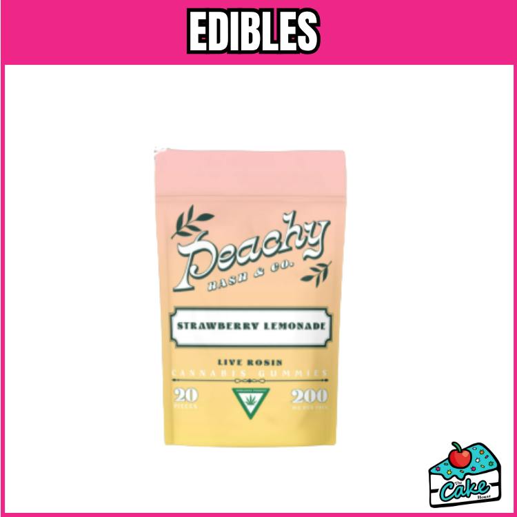 Peachy 200mg Rosin Gummies - Strawberry Lemonade