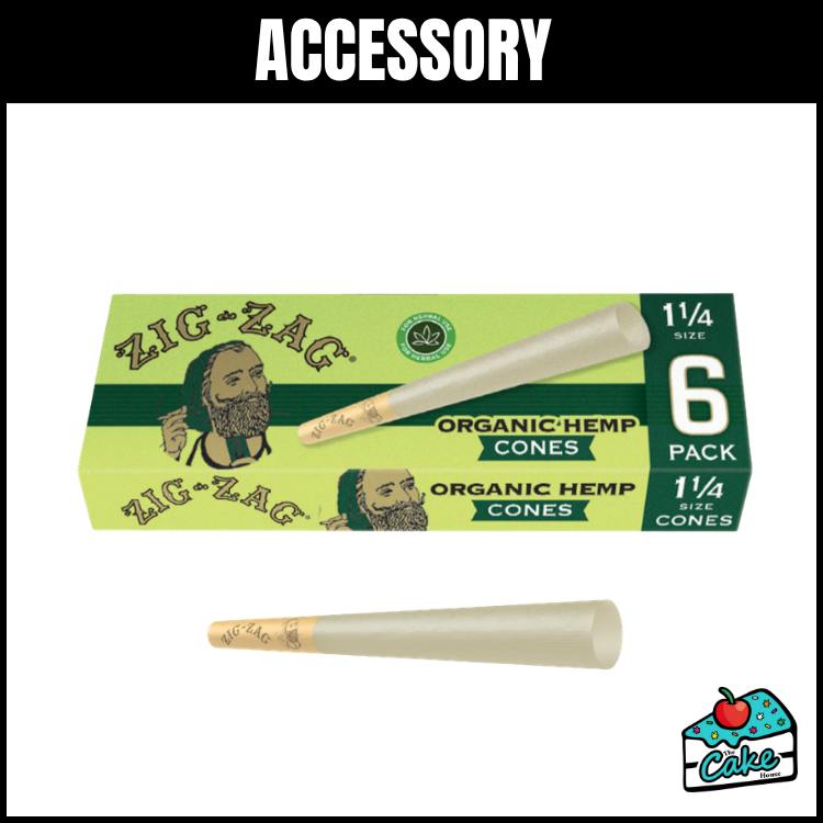 Zig Zag 1 1/4 Organic Hemp - 6pk Cones