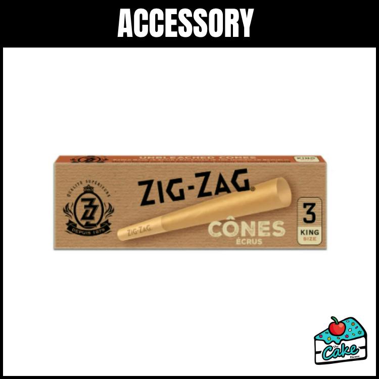 Zig Zag King Size Unbleached - 3pk Cones