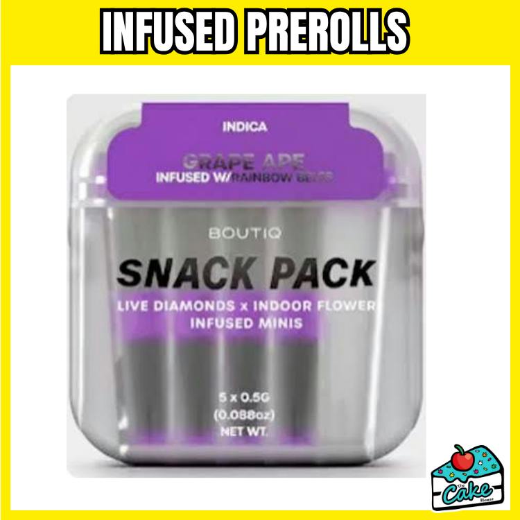 Boutiq Infused Pre Roll Snack Pack 2.5g 5 pack - Grape Ape