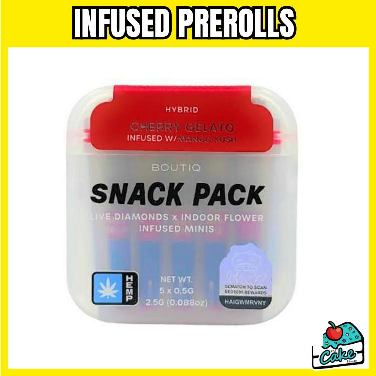 Boutiq Infused Pre Roll Snack Pack 2.5g 5 pack - Cherry Gelato