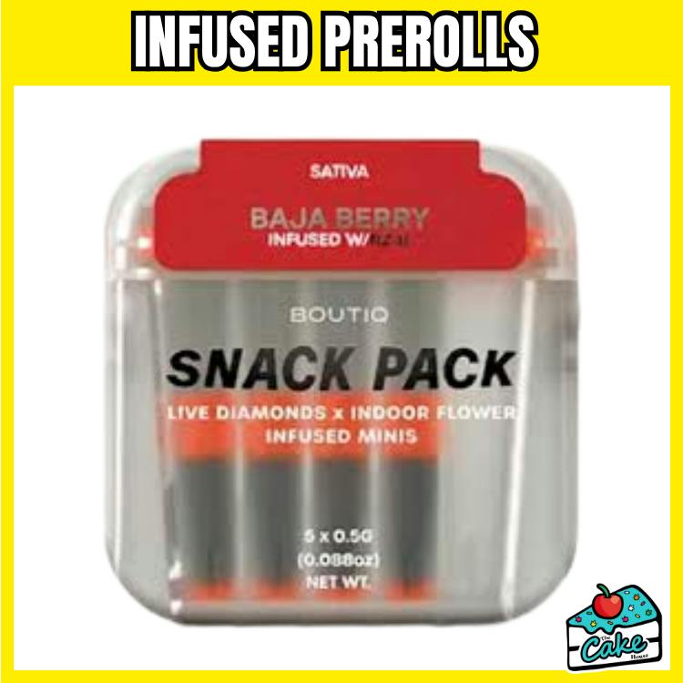 Boutiq Infused Pre Roll Snack Pack 2.5g 5 pack - Baja Berry