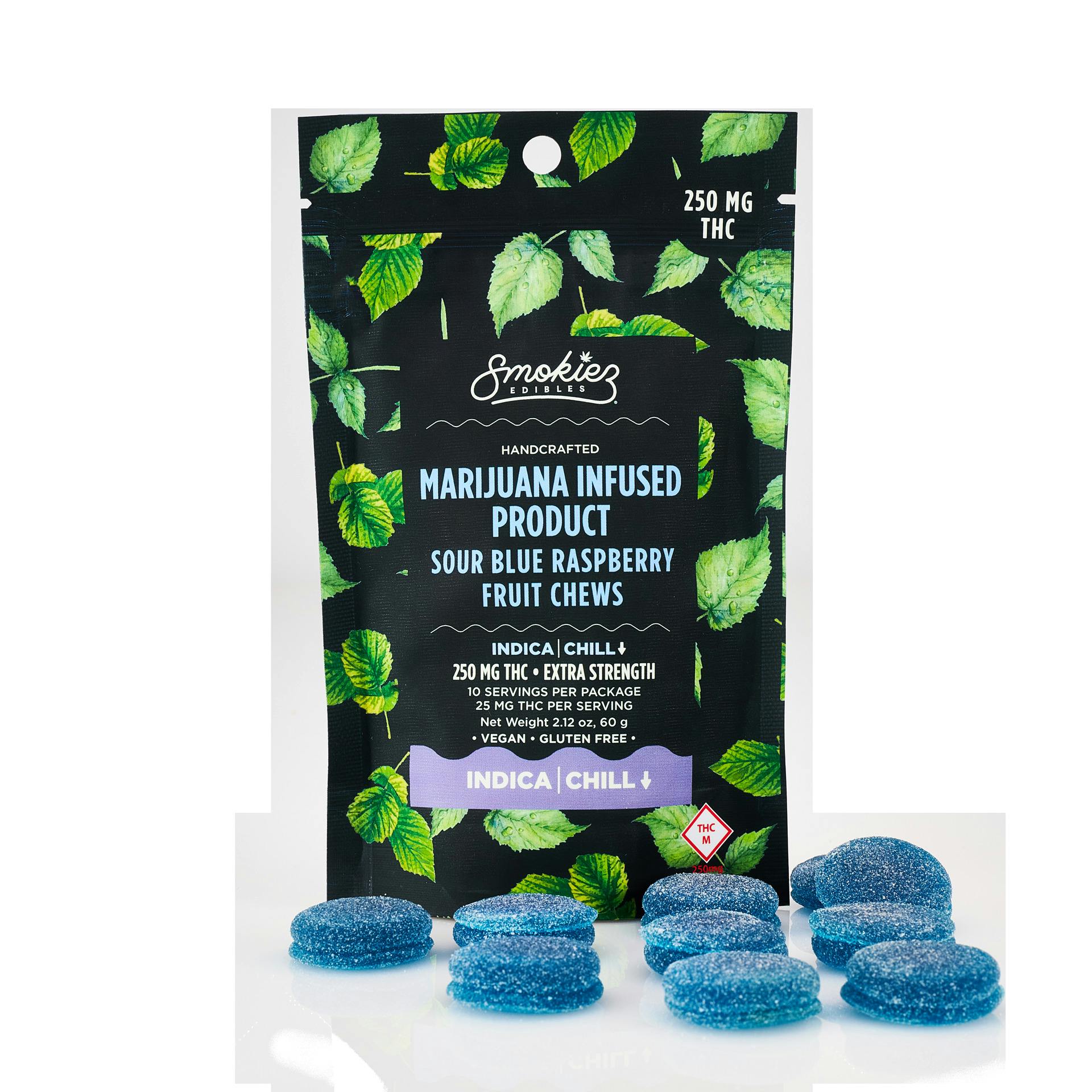 Fruit Chews | Smokiez Sweet Blue Raspberry 100mg (10pk)