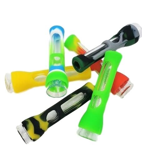 3.5" OG Glass Chillum With Silicone Cover