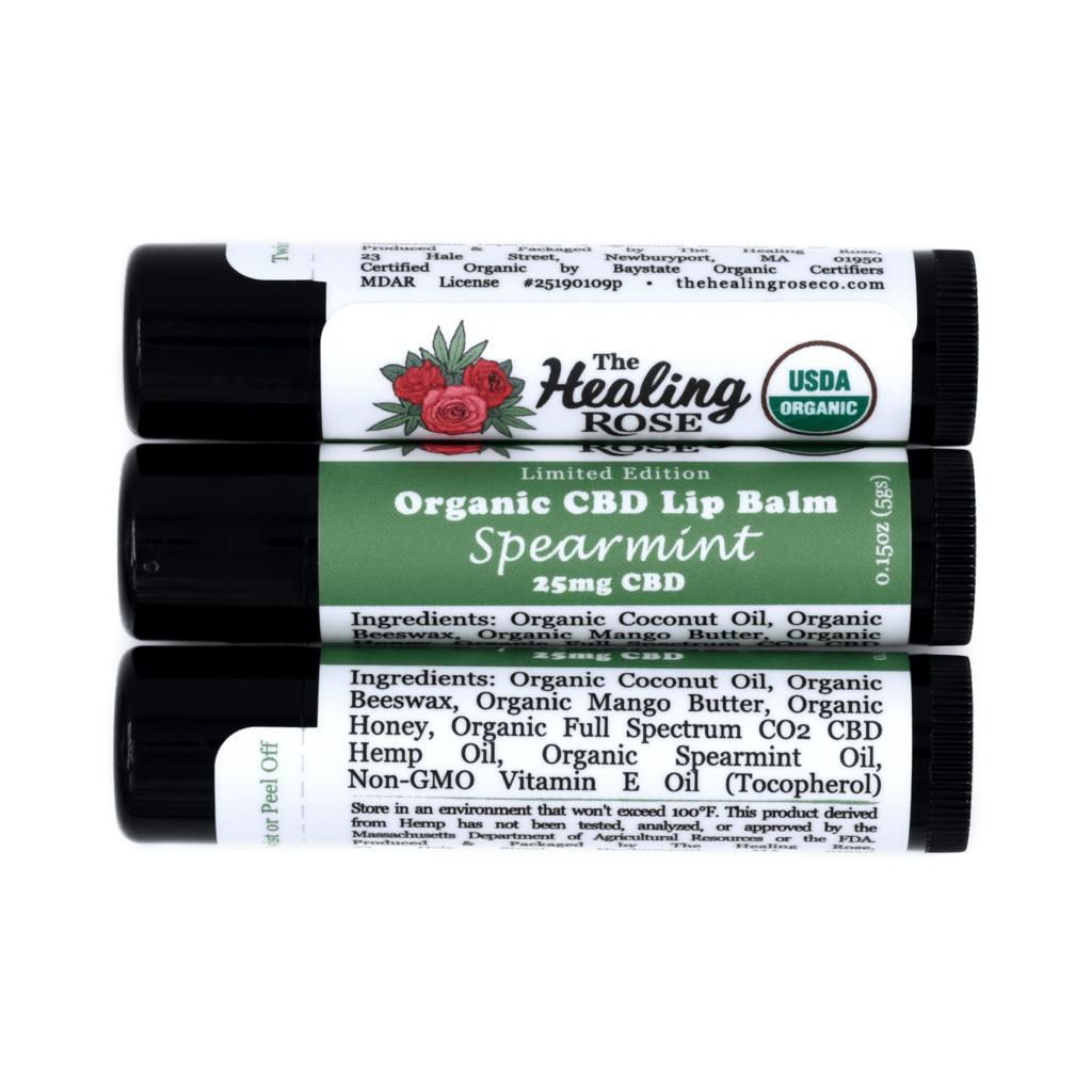 Spearmint Lip Balm | The Healing Rose | at Elevated Roots Dispensary Abington