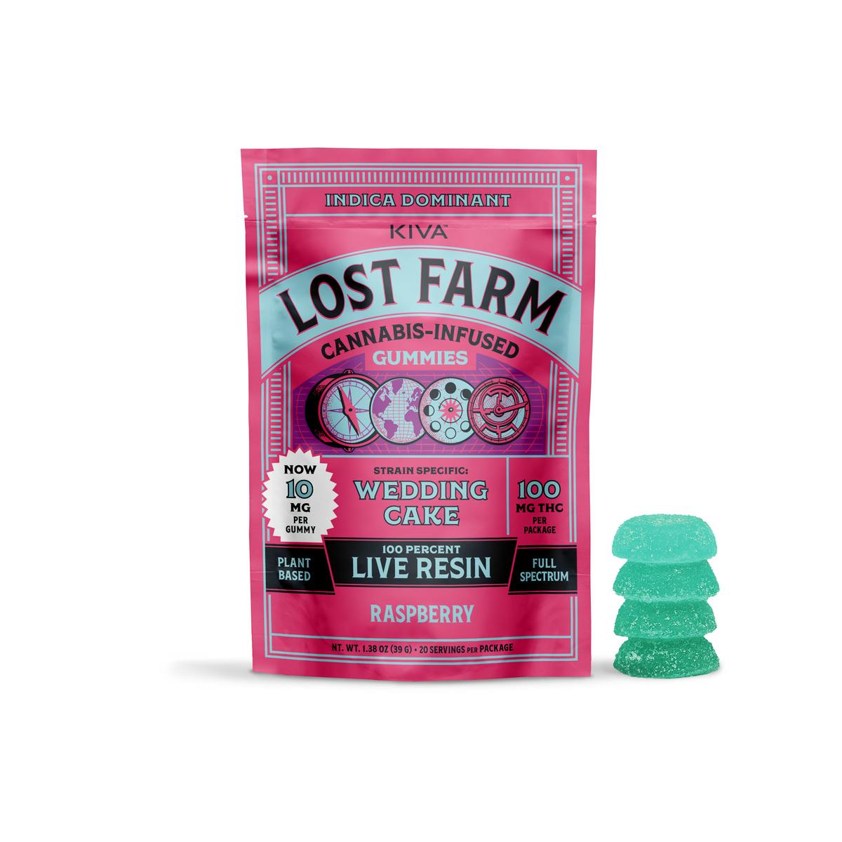 Wedding Cake x Raspberry Live Resin Gummies | Lost Farm | - 100mg