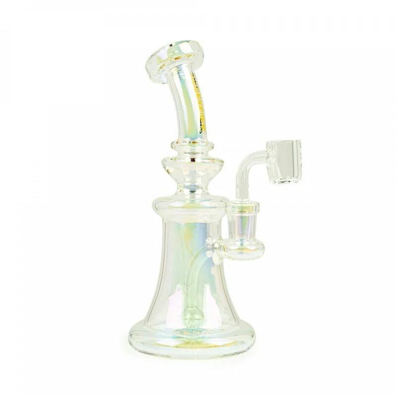 Red Eye Tek 8" Tall Rainbow Metallic Terminator Finish Spectrum Concentrate Rig