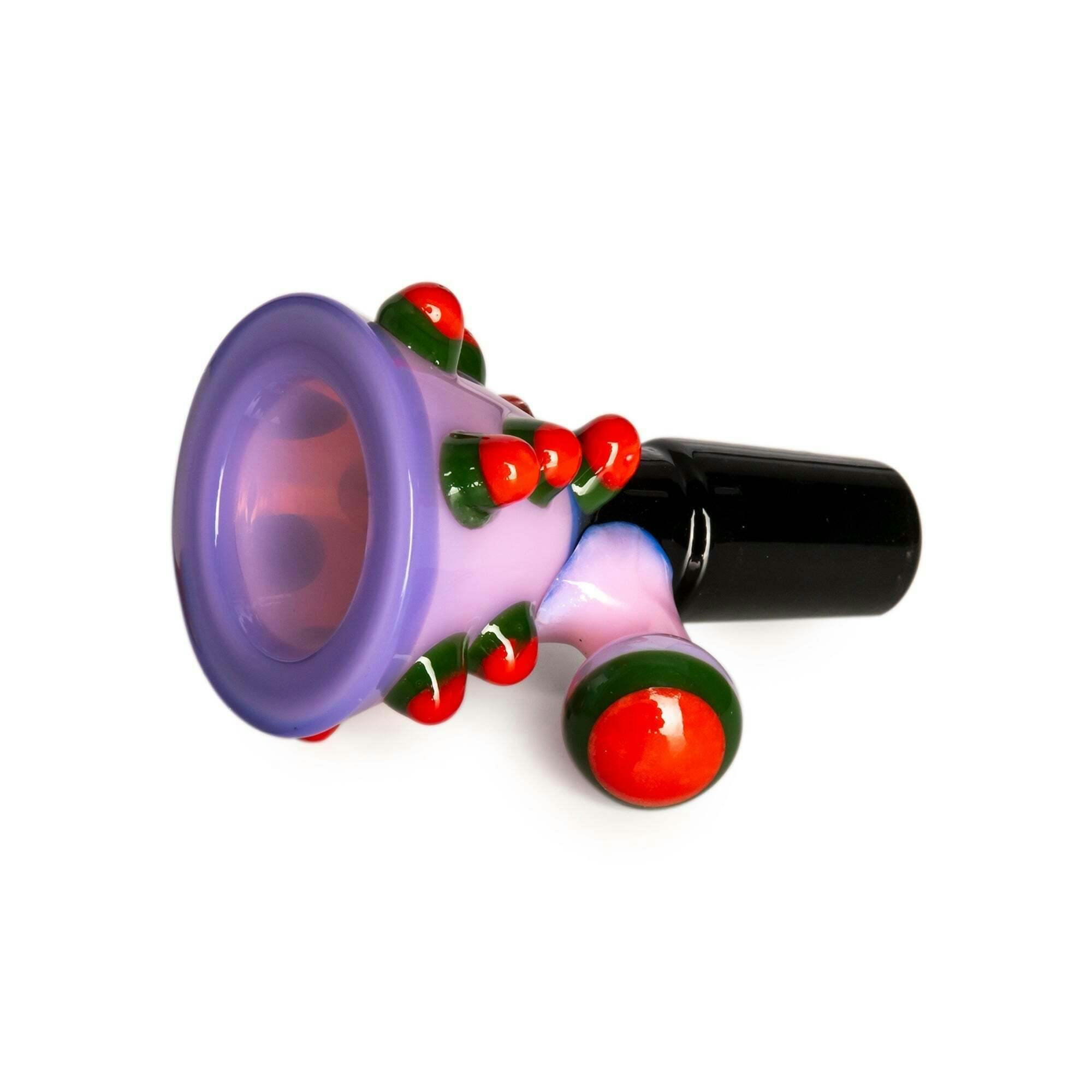 Red Eye Glass 14mm Pink Slyme Pop Art Cone Pull-Out