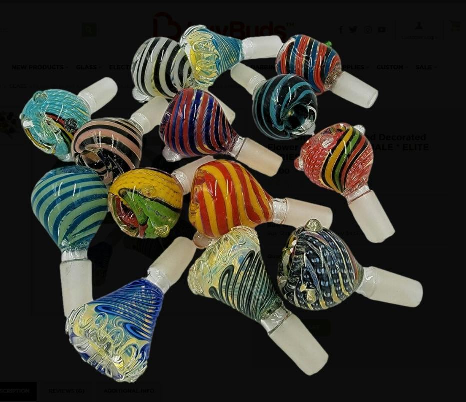 Color Cap Flower Bowl - Assorted Colors - 14mm - Luv Buds