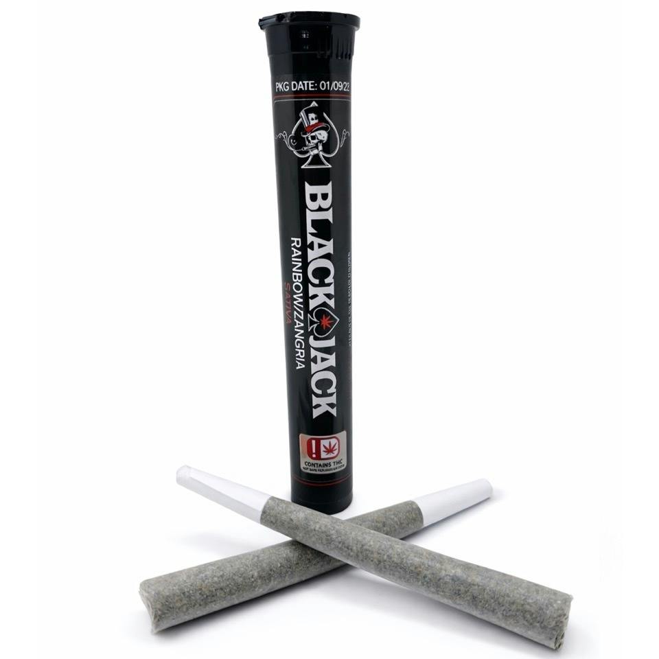 Rainbow Zangria- 2x (1g) - 2.g PreRolls Black Jack