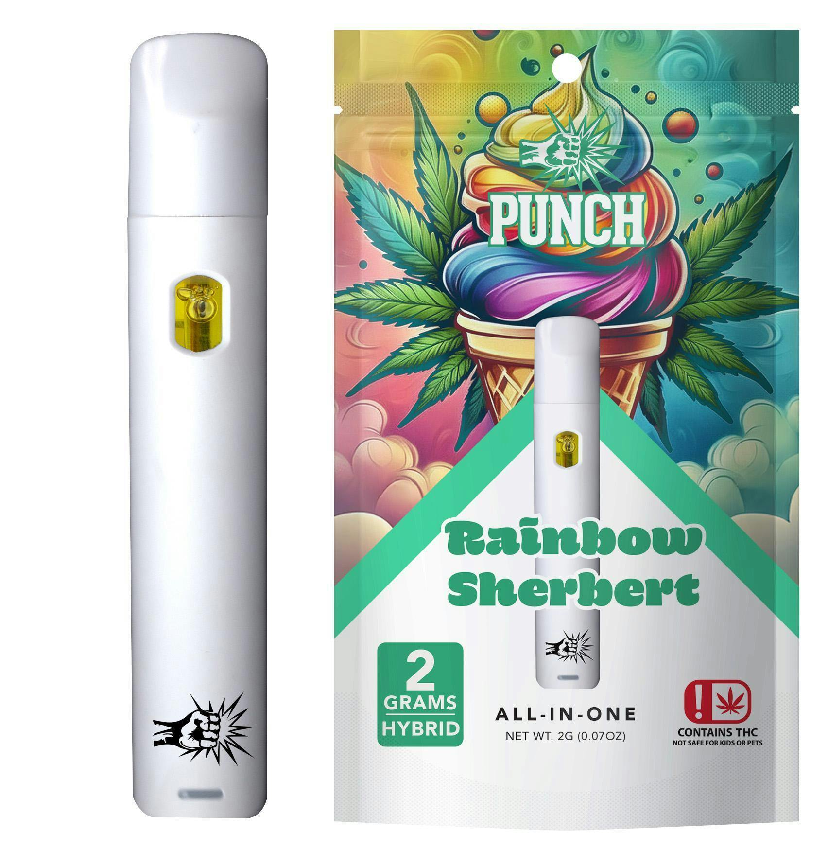 Punch Vape - 2G Distillate - Rainbow Sherbert