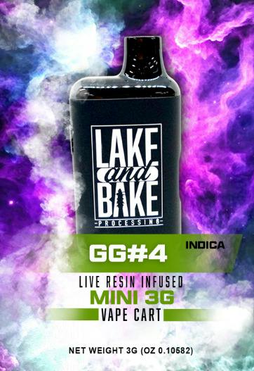 LAKE & BAKE LIVE RESIN GG4 VAPE 3G - $35
