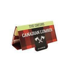 Canadian Lumber - Greens Unbleached Hemp Rolling Papers with Tips - 1.25"