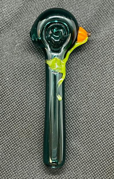 Tombstoned Glass - Hand Pipes - Green Pumpkin
