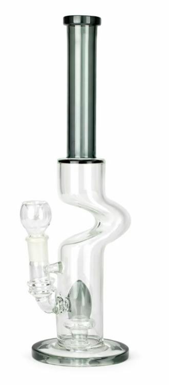 16" Bent Glass Water Bong with Diffuser & Percolator