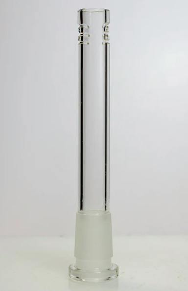 Clear Glass Open Ended 6 Slits Downstem - 5"