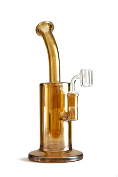 Fortune - 10" Matrix Perc Glass Dab Rig - Amber