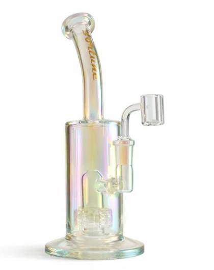 Fortune - 10" Matrix Perc Glass Dab Rig - Sunshine