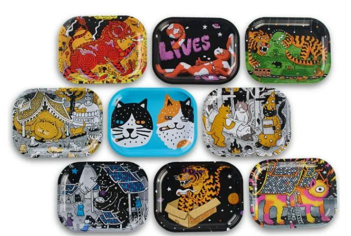 Slimjim X Jacob 9 Lives Rolling Tray18x4cm - (Assorted Designs)