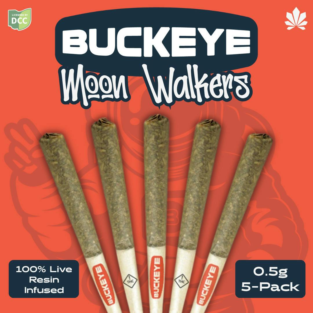 Orange + Creme Live Resin Moon Walkers - 2.5g 5pk Infused Pre-Roll