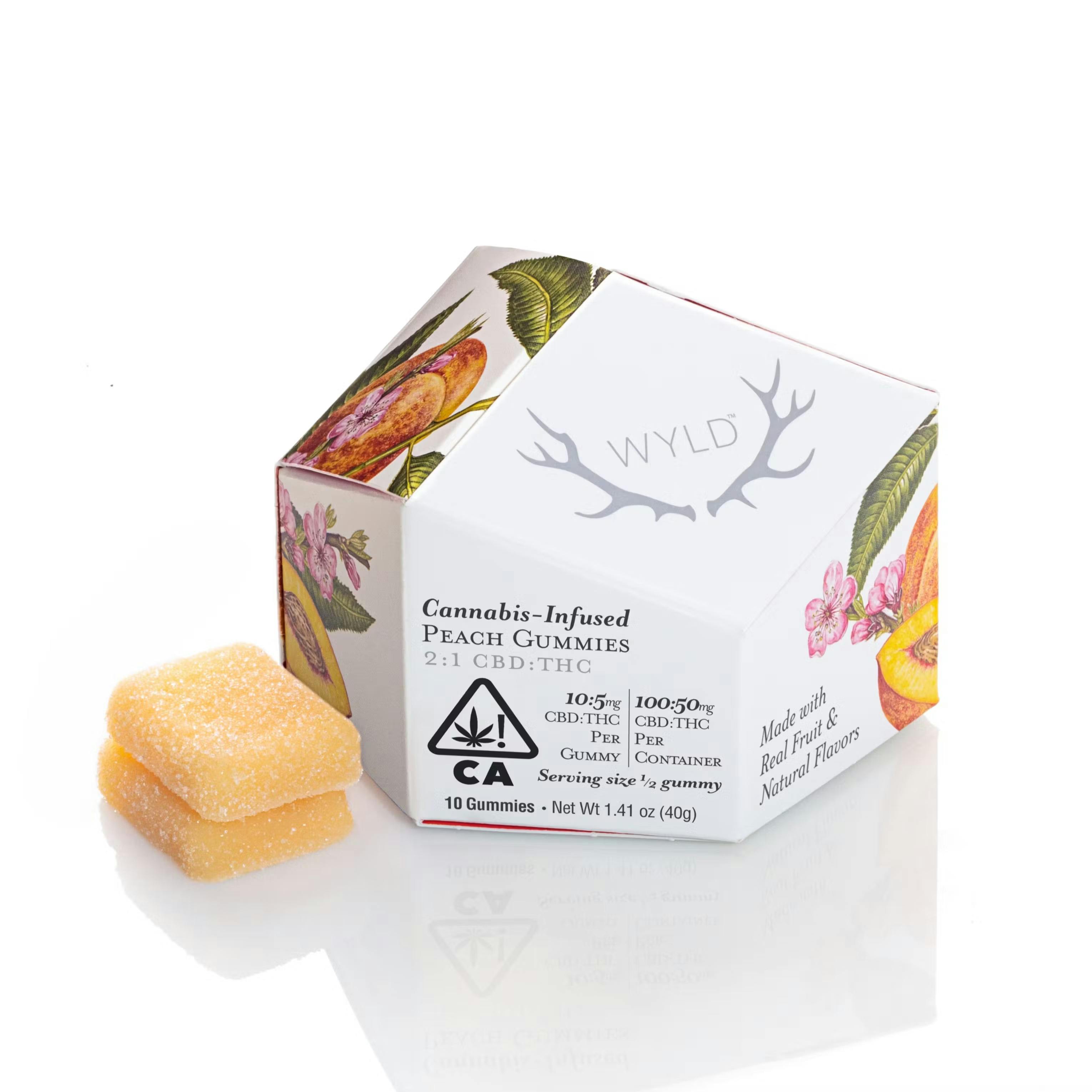 WYLD - Peach 2:1 CBD:THC: Gummies