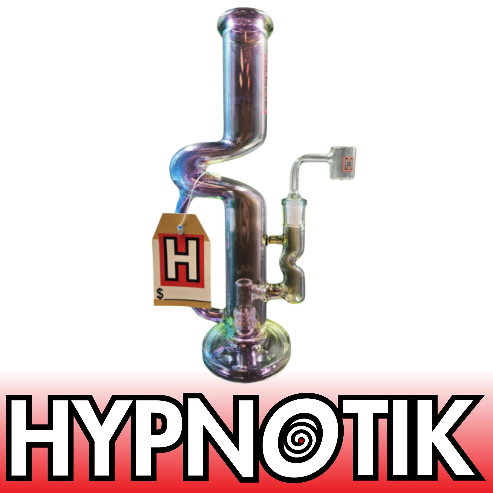 Hypnotik | Aurora Prism Glass Dab Rig | 12 Inch | Dark Rainbow