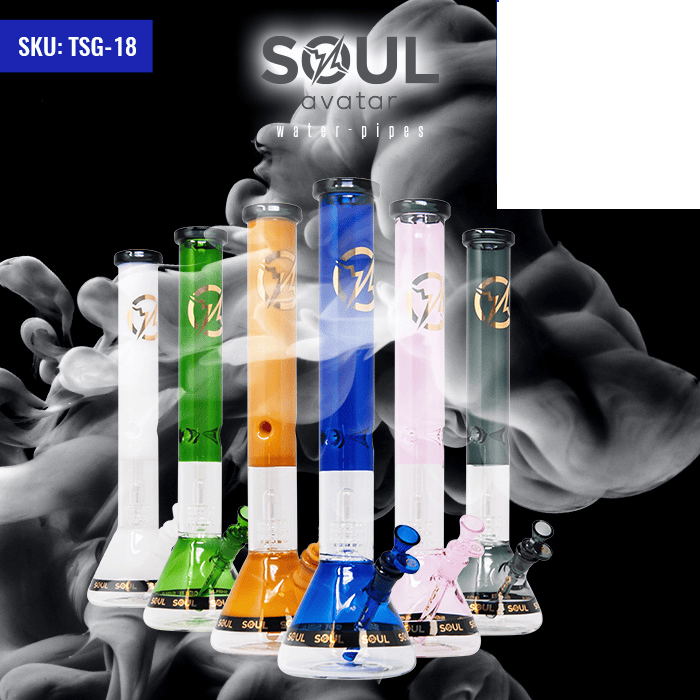 Avatar Series - Soul Glass Dual Chamber Bong 18 inch