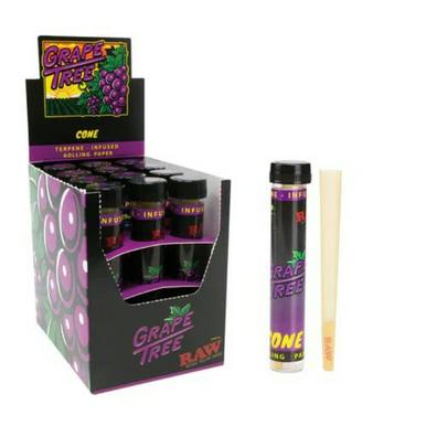RAW King Size Terpene Infused Pre Rolled Cone Grape