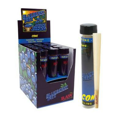 RAW King Size Terpene Infused Pre Rolled Cone Blueberry