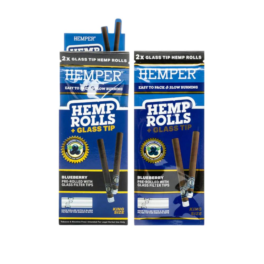 Hemper KS Hemp Rolls + Glass Tip Blueberry