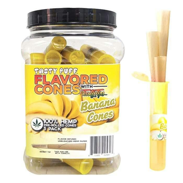 Tasty Puffs Banana Flavored Cones