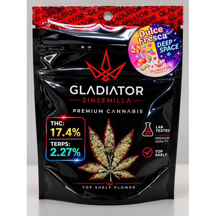 Gladiator 3.5g Prepack Dulce De Fresca X Deep Space