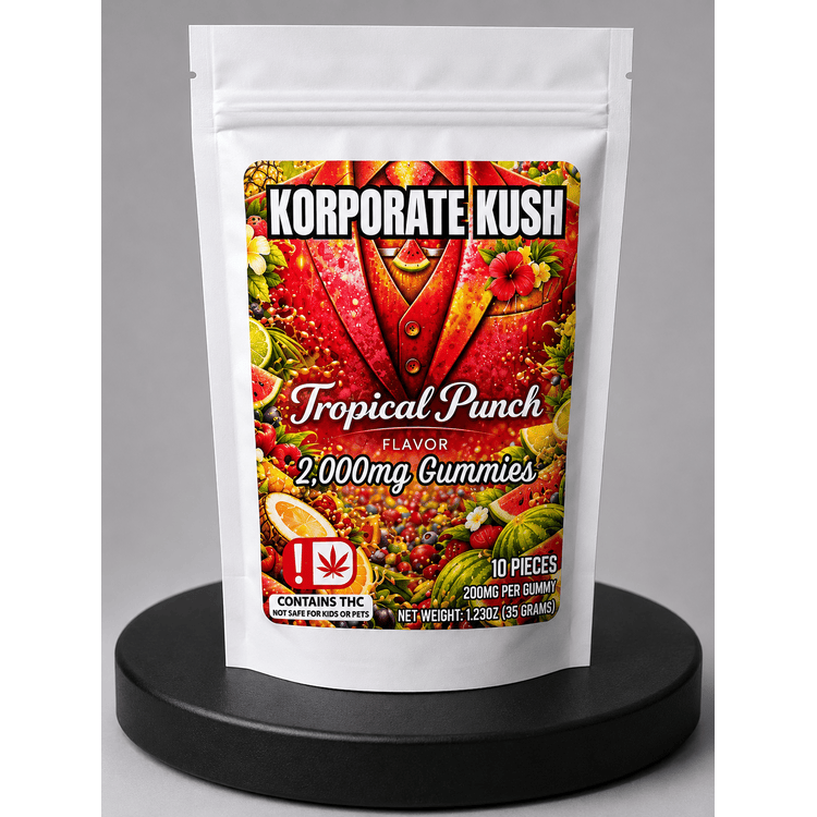 Korporate Kush Tropical Punch Gummies 2000mg