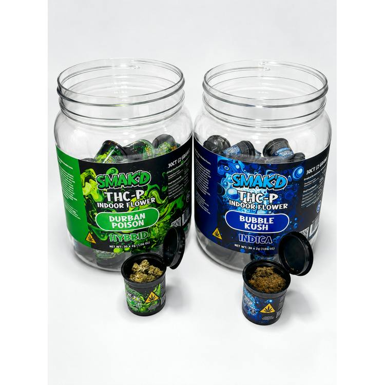 Smak'd THCP 2g Prepack Flower Bubble Kush