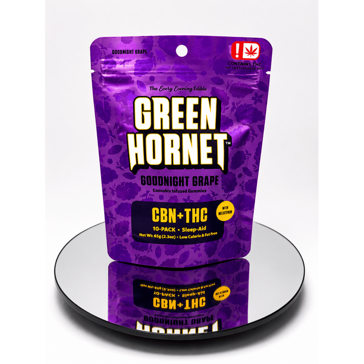 Goodnight Grape Green Hornet 100mg Gummies