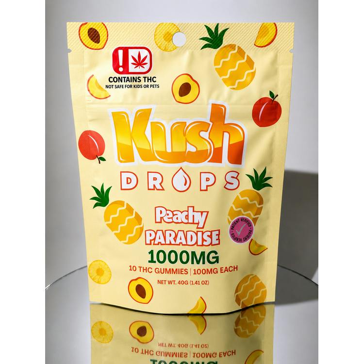 Kush Drops | Peachy Paradise Gummies | 1000mg THC by Kush Drops