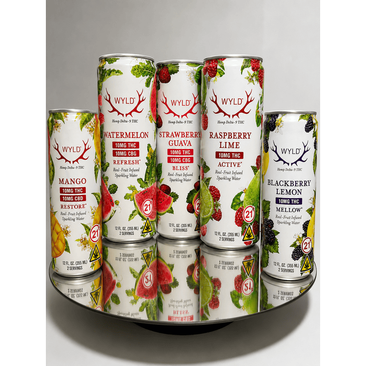 Wyld 10mg Hemp Sparkling Water Raspberry Lime