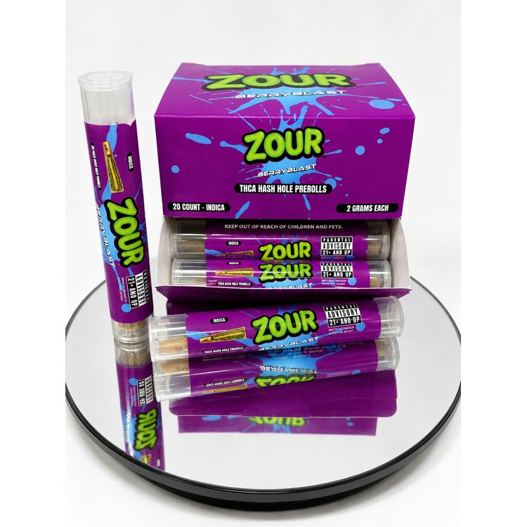 Zour Stash Berry Blast 2g THCA Hash Hole Preroll