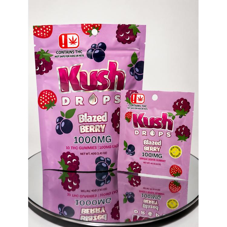 Kush Drops Blazed Berry Single Gummy 100mg
