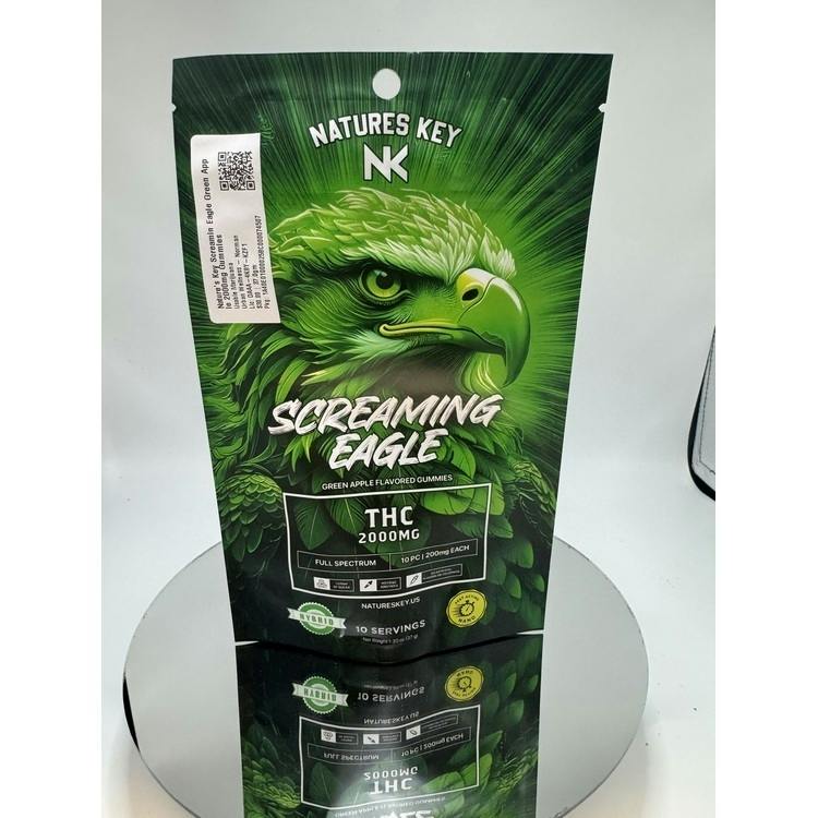 Nature's Key Screamin Eagle Green Apple 2000mg Gummies