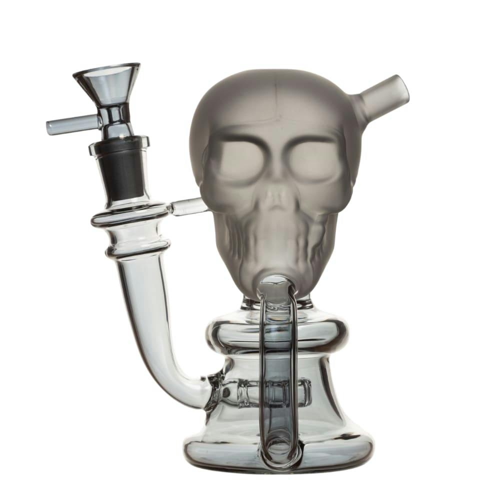 Arsenal, Electroplated Skull Glass Bong, Silver