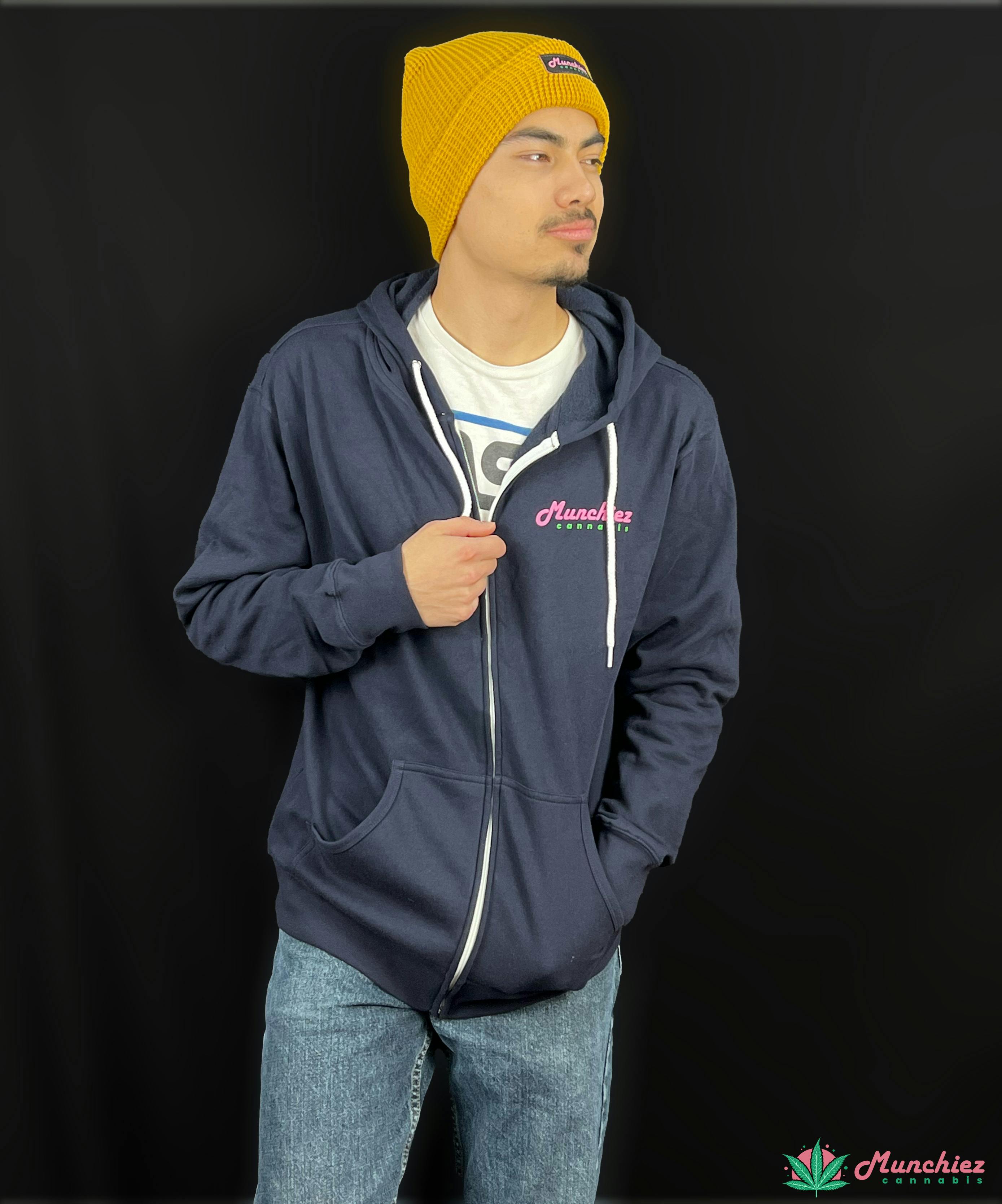 Zip-up Hoodie - Dark Blue