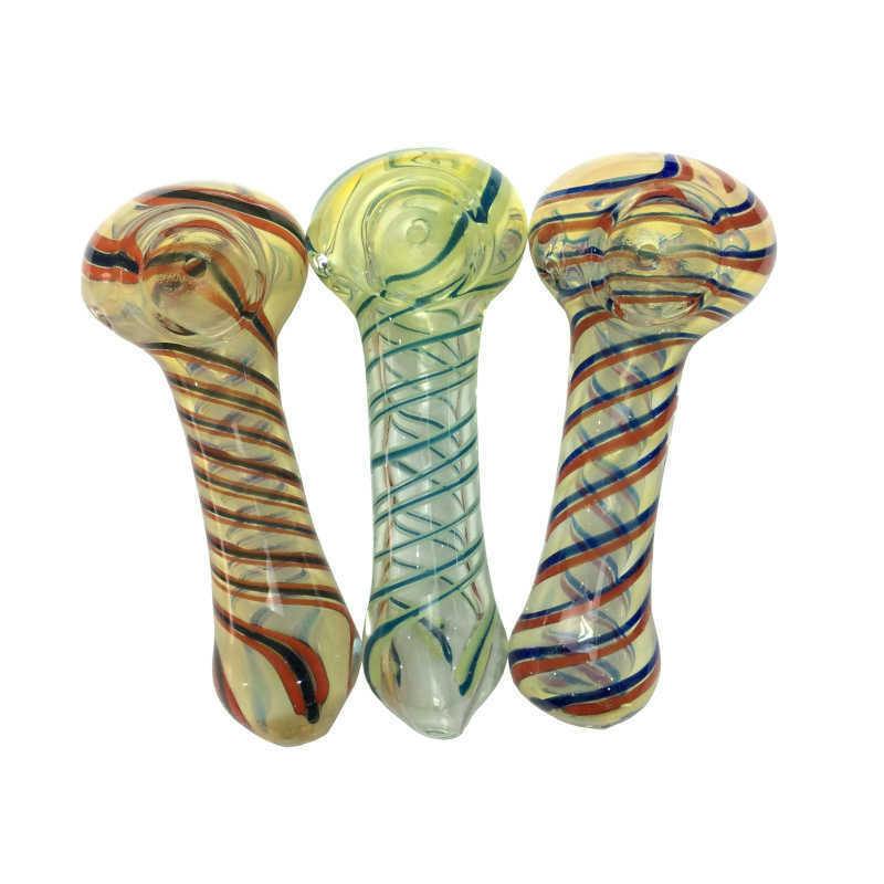 2.5 INCH FUMED SPIRAL FRIT LINES HAND PIPE