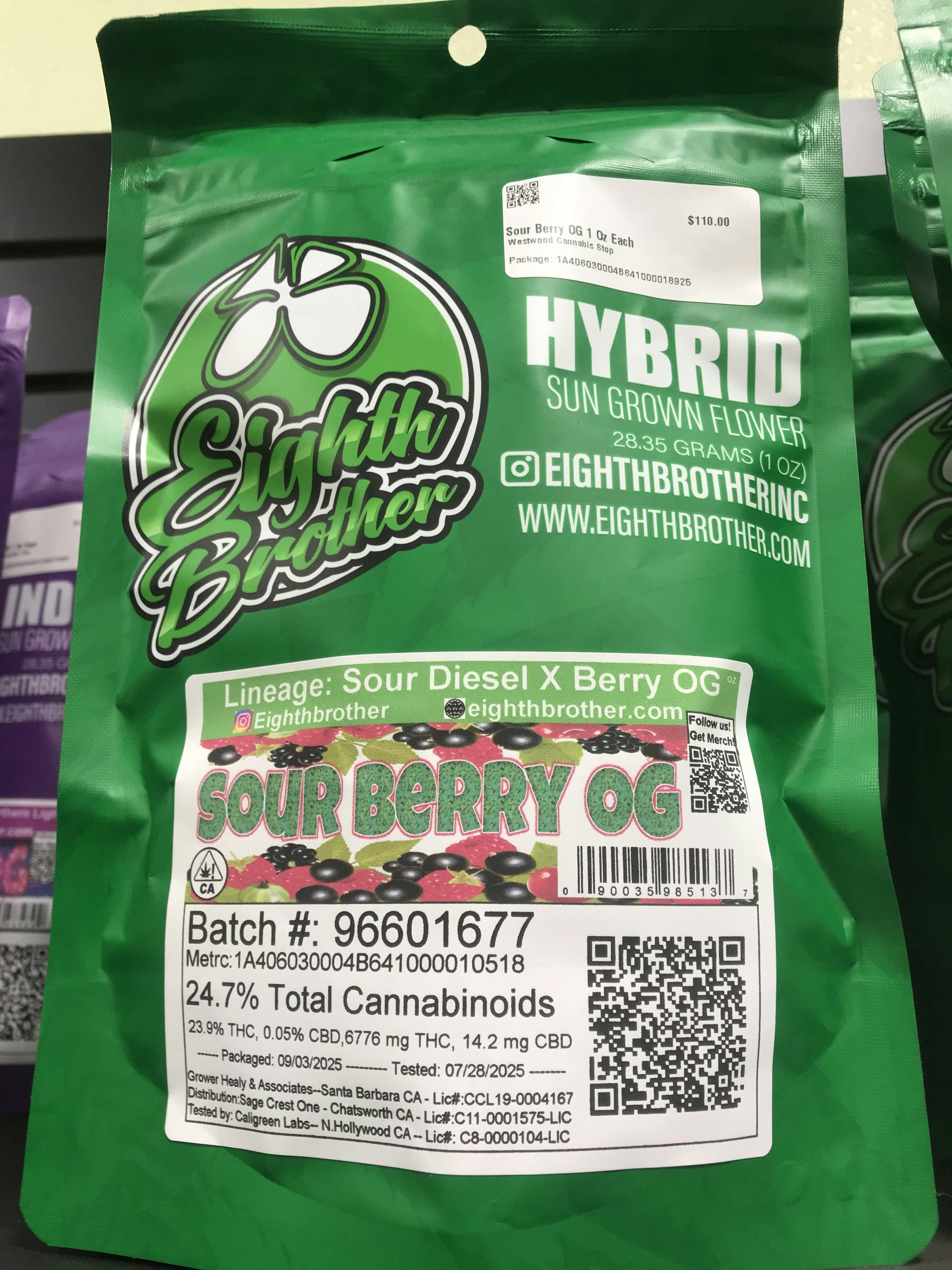 Eigth Brothers Sour Berry OG 1 Oz
